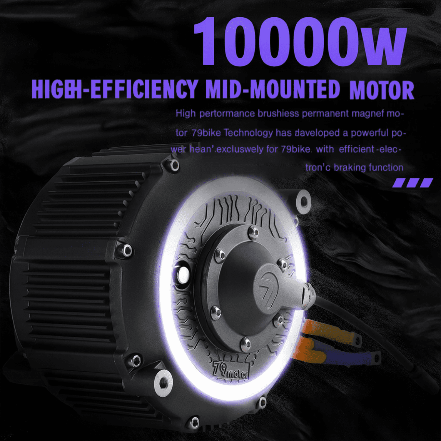 Long-Range Electric Dirt Bike 79Bike Falcon Pro,75-Mile Range,10000W Peak Motor,53 MPH for Off-Road, Fastace 2.0 Fork