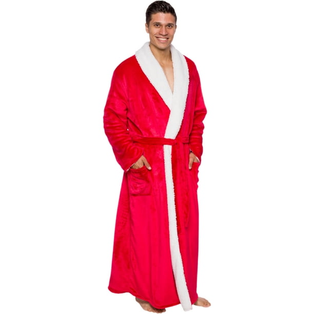 Ross Michaels Mens Robe Big & Tall Long Plush Sherpa Lined Fleece