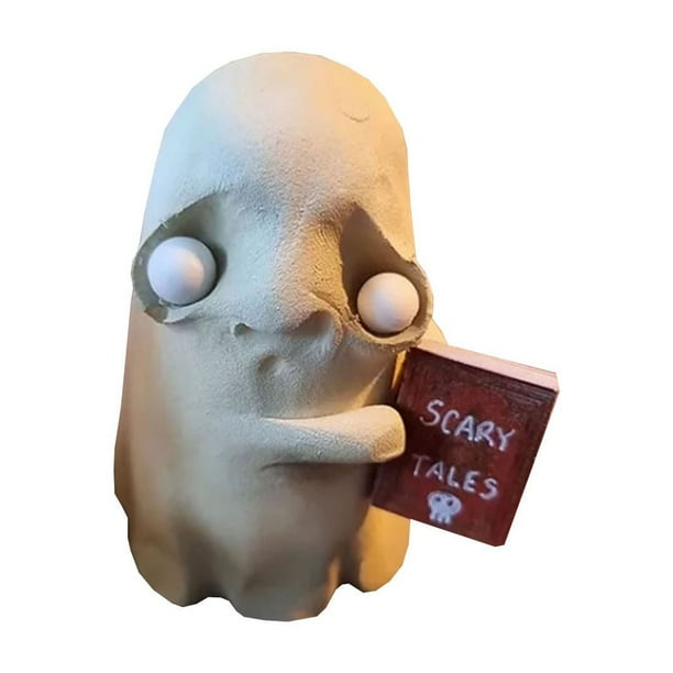 Decoración para Halloween Adornos de resina para libros de lectura de fantasmas de terror de Halloween, pequeños y lindos accesorios de fantasmas blancos, suministros para fiestas (Buy 2 save 10%)