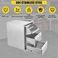 thumbnail image 2 of Accreate Outdoor Kitchen Drawers, Flush Mount Triple Access BBQ Drawers with Stainless Steel Handle, BBQ Island Drawers for Outdoor Kitchens or BBQ Island Patio Grill Station, 2 of 8