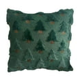 thumbnail image 2 of HomeKingdee Christmas Trees Decorative Pillow Covers, Soft Plush Faux Fur Farmhouse Throw Cushion Cases for Xmas Winter Holiday Home Decor, 2 of 5