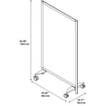 thumbnail image 4 of Bush Business Furniture Freestanding Frosted Acrylic Privacy Panel with Wheeled Base, 4 of 4