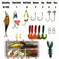 thumbnail image 4 of Fishing Lure Set 18/21/59/142pcs Mixed VIB Lure Kit Soft Lure Minnow Popper Hooks All Fishing Accessory Fresh Water 59PCS, 4 of 5