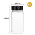 thumbnail image 2 of Tarros de especias Bekith de plástico de 270 ml con tapa, 16 unidades, transparentes, 9 onzas, 2 of 7