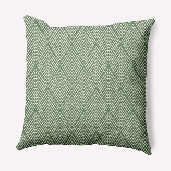 20" x 20" Simply Daisy Lifeflor Diamond Polyester Indoor/Outdoor Pillow, Muted Green Qty 1