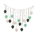 thumbnail image 2 of Tapiz de macramé tejido para colgar en la pared, estilo bohemio, con borlas de hojas, para sala de estar. Verde, 2 of 9