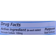 Major DOK Docusate Sodium Tablets, 100 mg, 100 Count