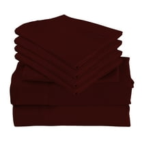 6 Piece Luxury Rayon Made From Bamboo Sheets Set- King Burgundy Sheets, Softer Than Cotton-Up To 16" Deep Pockets-Wrinkle Free-Extremely Soft Bamboo Derived Rayon Sheets- King,Burgundy