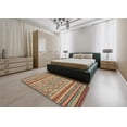 thumbnail image 4 of Ahgly Company Indoor Round Abstract Red Abstract Area Rugs, 7' Round, 4 of 6