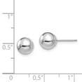 thumbnail image 3 of Real 14kt Madi K White Gold Polished 7mm Ball Post Earrings; for Adults and Teens; for Women and Men, 3 of 3