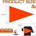 thumbnail image 2 of ABPETE 3 Pieces Nylon Pennant Flags Triangle Boat 12 x 18 Inch Blank Flag Metal Grommets for Boats Sailing Outdoor Home Indoor Gyms Businesses Party Decorations(Orange), 2 of 14