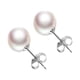 thumbnail image 4 of Pendientes de perlas reales de agua dulce blancas de plata de ley Laklulu para mujer | Pendientes hipoalergénicos con perlas cultivadas genuinas, 4 of 6