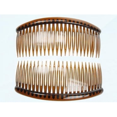 Scunci Plastic Side Hair Combs, 12 Count - Black, Clear & Tortoise Shell Styles