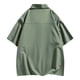 thumbnail image 4 of pstuiky camisetas para hombre, Camisa/top de manga corta con solapa y bolsillo de color liso para hombre camisetas de hombre xxl, 4 of 7