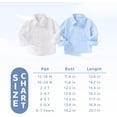 thumbnail image 7 of YOUI-GIFTS Toddler Baby Boys Dress Shirts Long Sleeve Button Down Shirt for Kids Boys 12M-6T, 7 of 7