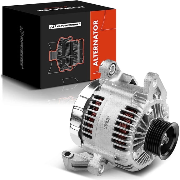 A-Premium Alternator Compatible with Jeep Liberty 2007-2009 & Dodge Dakota 2007 & Mitsubishi Raider 2007, 12V 136Amp Clockwise 6-Groove Pulley, Replace# 56041693AD, 121000-4620