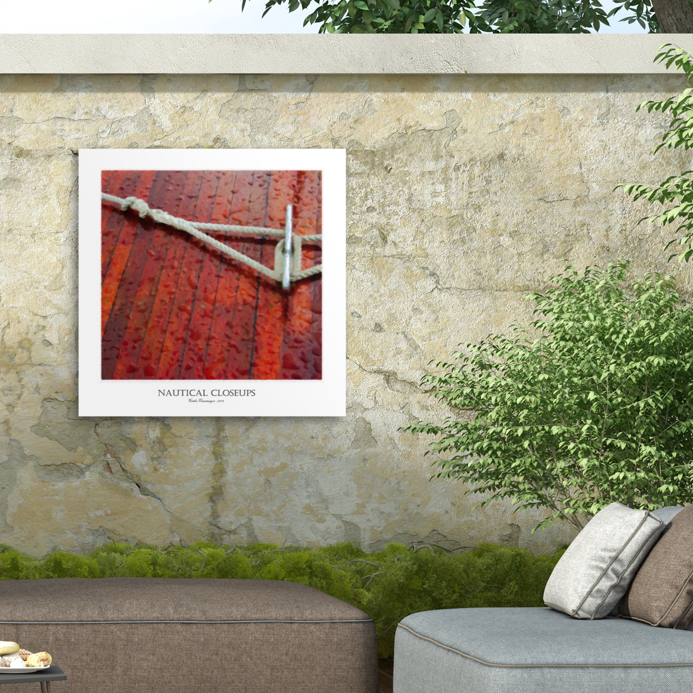 Carlos Casamayor 'Nautical Closeups 12' Outdoor Canvas 18x18