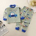 thumbnail image 2 of Gibobby Toddler Boys Pajamas Boys Girls Pjs Set 2PC Soft Pajamas 1t 2t 3t 4t 5t Kids Fall Winter Long Sleeve Pajamas Loungewear Kid Sleepwear Toddler Boys Clothes,Light Blue,Size 7-8 Years, 2 of 4
