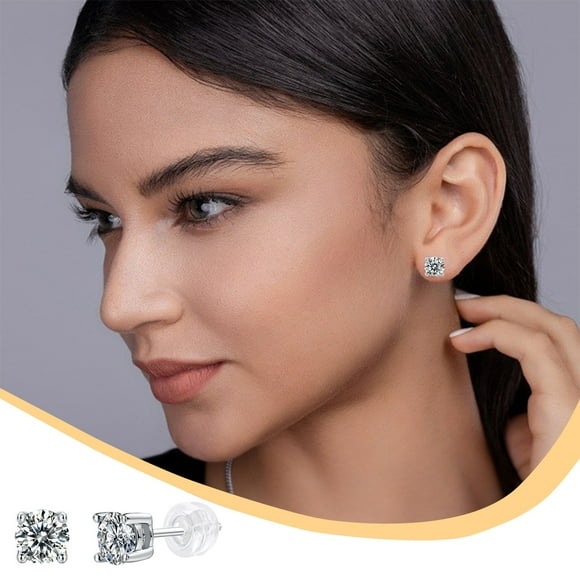 Sparkle Moissanite Pendant, Fashion Collarbone Chain Earrings, Durable Gemstone Accents, Elegant Layered Design, For Women, Daily Wear Jewelry, High-Quality Craftsmanship, Sparkling Yhsdtq