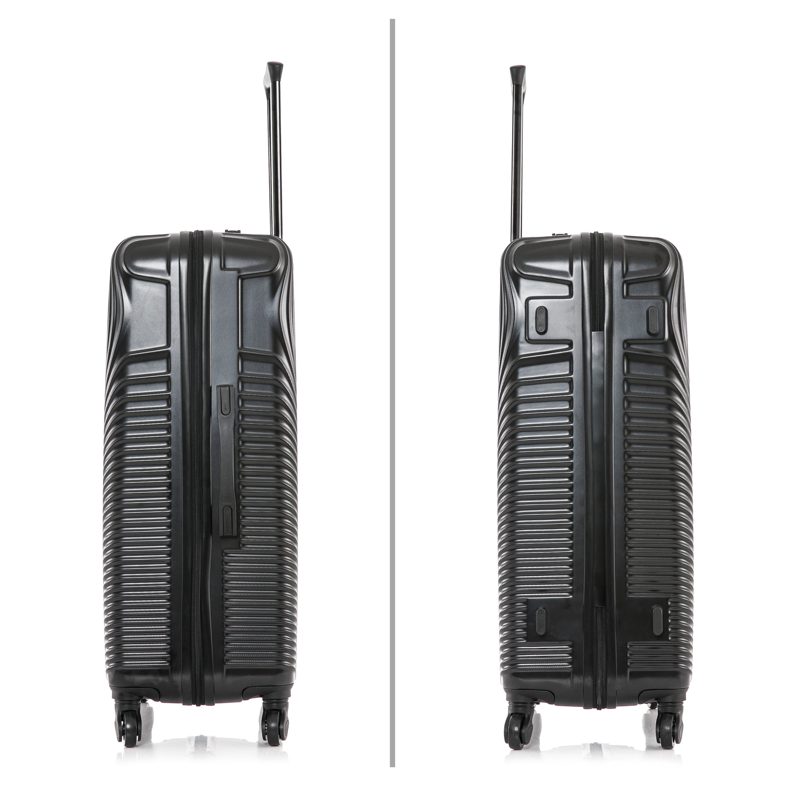 DUKAP Inception 28" Hardside Lightweight Luggage with Spinner Wheels, Handle and Trolley, Black