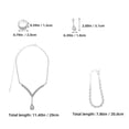 thumbnail image 2 of Elegant Crystal Rhinestone Wedding Jewelry Set For Women Includes Necklace Earrings Rings And Bracelet Bridal Accessories 5Pcs, 2 of 5