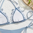 thumbnail image 4 of Women's Sexy Plaid Bikini Two-piece Swimsuit Sky Blue M, 4 of 9