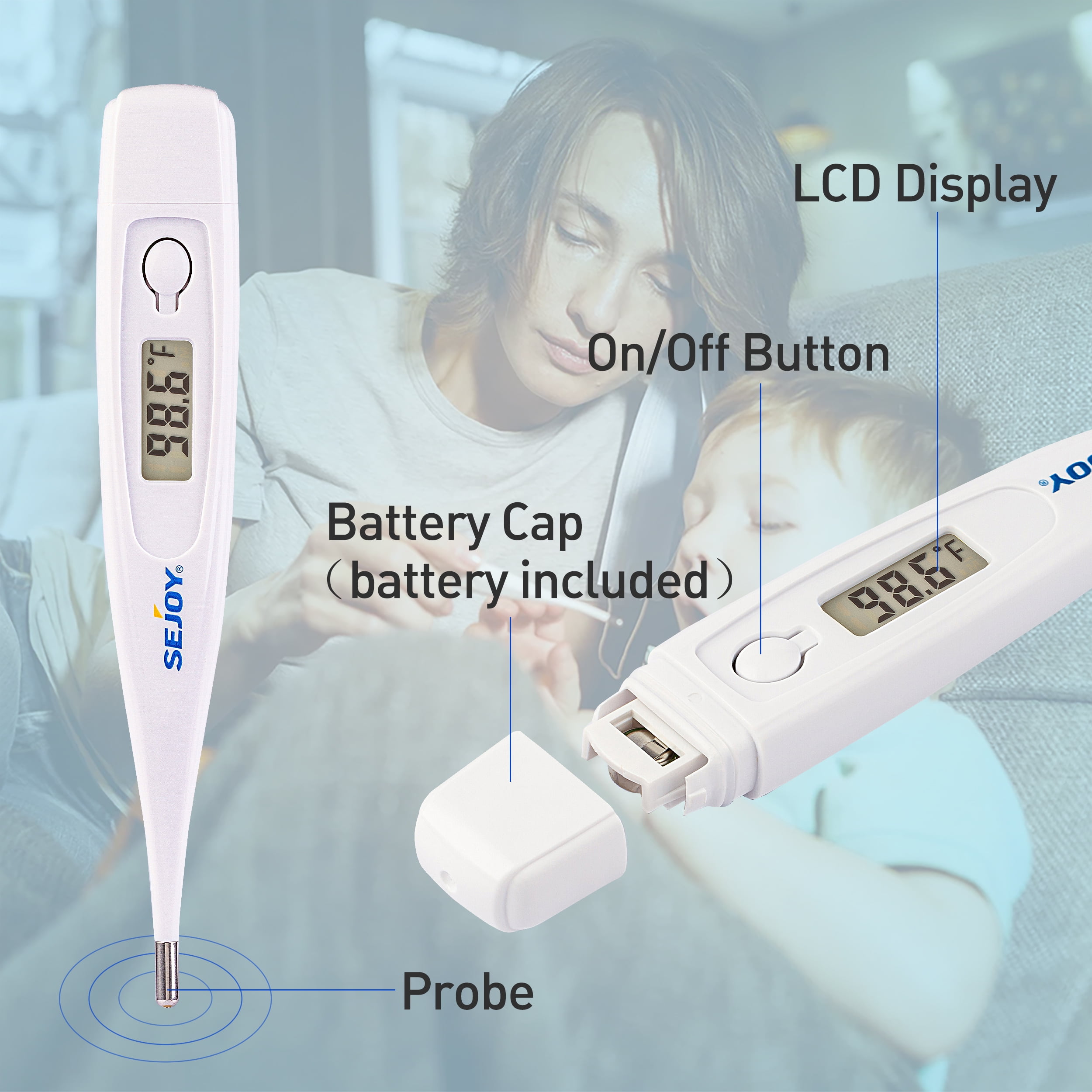 Short Lead Time for Medical Thermometer Digital - Jumbo Display Rigid Tip  Auto Off Thermo Tech Baby Digital Thermometer – Sejoy Electronics  manufacturers and suppliers
