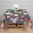 thumbnail image 3 of Pioneer Flower Floral Print Pattern Square Tablecloth,Waterproof Square Table Cover,Wipeable Spillproof Washable Table Cover for Home Kitchen Party Decor 42"X42"(107x107cm), 3 of 6
