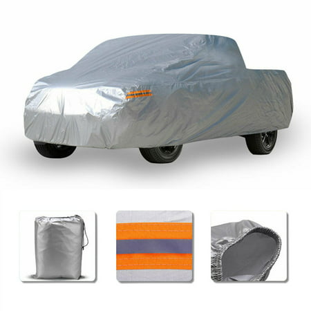 Car Cover Pickup Truck Cover Fit 1975-2016 Ford F-150/ 1975-1999 Ford F-250 Waterproof Windproof UV Dust Outdoor Protection (Silver,190T Silver