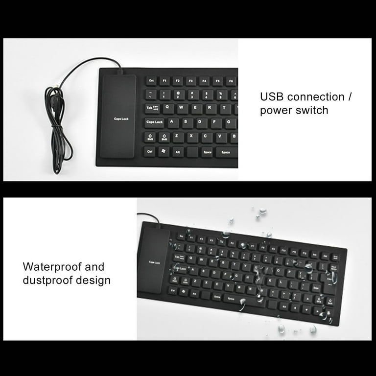 Mini clavier 85 touches AZERTY noir USB **