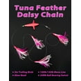 thumbnail image 3 of BLUEWING Tuna Feather Daisy Chain Squid Chain Fishing Teaser Lure with 6in Feathered Trolling Squids and Stainless Steel Trolling Hook Big Game Trolling Lure for Tuna Mahi Wahoo Marlin, Pink, 3 of 8