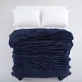 thumbnail image 5 of IR Imperial Rooms Fleece Bed Throw Blanket, Plush, Travel and Couch Fuzzy, Cozy Washable Ultrasoft Twin Size Navy, 5 of 10