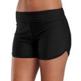 thumbnail image 4 of Womens Swim Shorts Solid Color Swim Bottom High Waisted Boy Short Swimwear Beachwear Swimsuit, 4 of 5