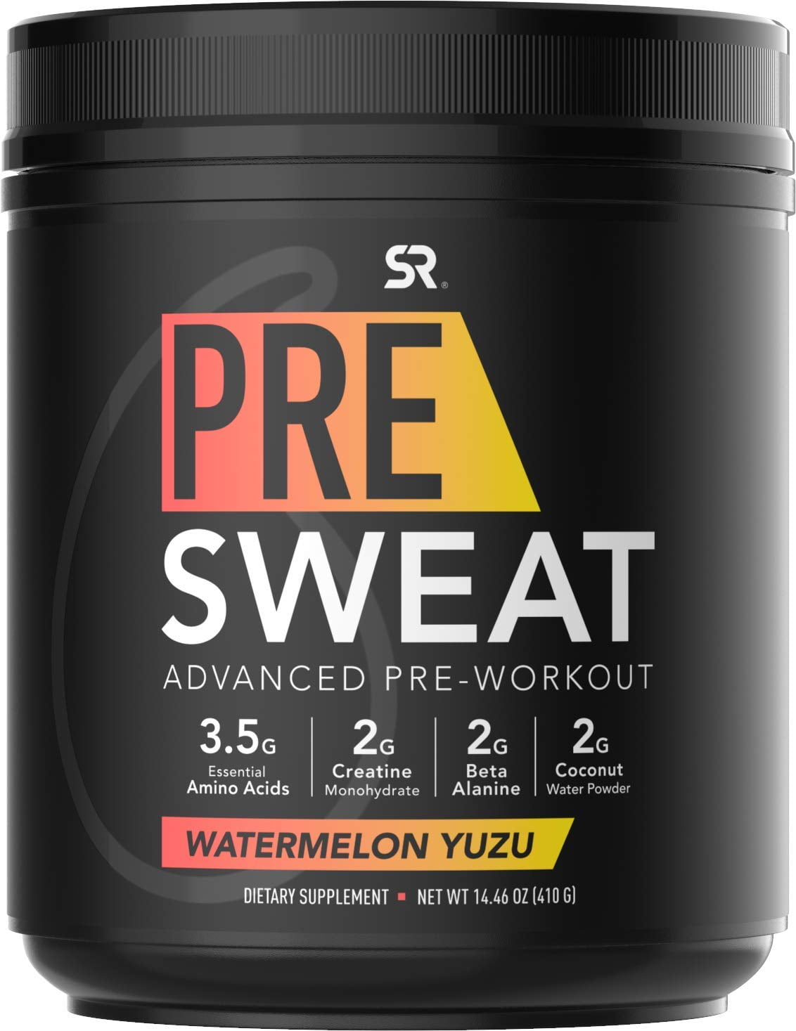 Sports Research Pre-Sweat, Pre-Workout, Watermelon Yuzu, 14.46oz