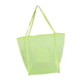 thumbnail image 3 of Bolsa de playa de malla grande y plegable para compras de comestibles, vacaciones y camping. Amarillo, 3 of 8