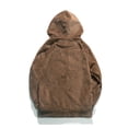 thumbnail image 4 of Curuila Sweatsuits Mens 2 Piece Outfit Long Sleeve Solid Color Hooded Fleece Sweatshirt With Shorts Winter Warm Fashion Tracksuit Size 2Xl, 4 of 5