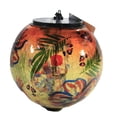 thumbnail image 2 of Home & Garden Solar Crackle Glass Globe Hanging Botanical Brights 2Sp6750 Orange, 2 of 3