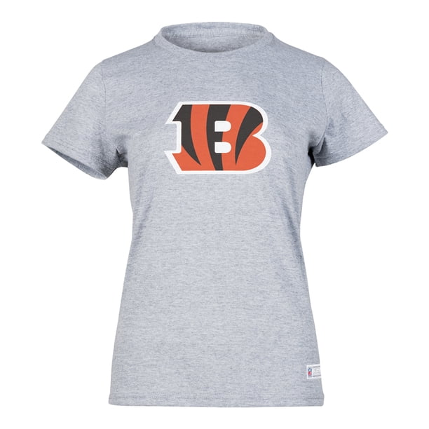 NFL Playera Aficionado Básica Cincinnati Bengals Gris para Mujer, Talla Mediana