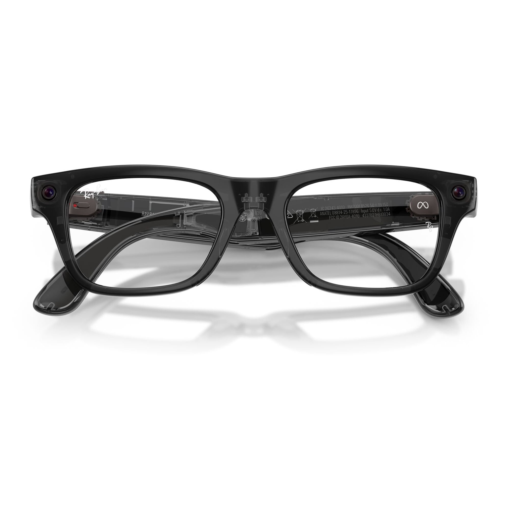 Ray-Ban Unisex Size 50 AI Smart Meta Gen 2 Blayzer Glasses with Charging Case, Transparent Dark Olive/Clear