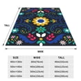 thumbnail image 3 of Fotbe Colorful Mexican Flower Manta de Franela Acolchonada con Estampado, Súper Suave y Esponjosa, Extra Grande para Sofá, Cama, Uso Todo el Año-60"x50", 3 of 7