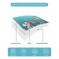 thumbnail image 4 of Quilts Queen Size Bedding Set, Seahorse Coastal Reversible Summer Quilt 3 Pieces, Nautical Ocean Summer Blue Teal Coral Shell Lightweight Bedspreads Coverlets with 2 Pillow Shams for All Seasons, 4 of 5