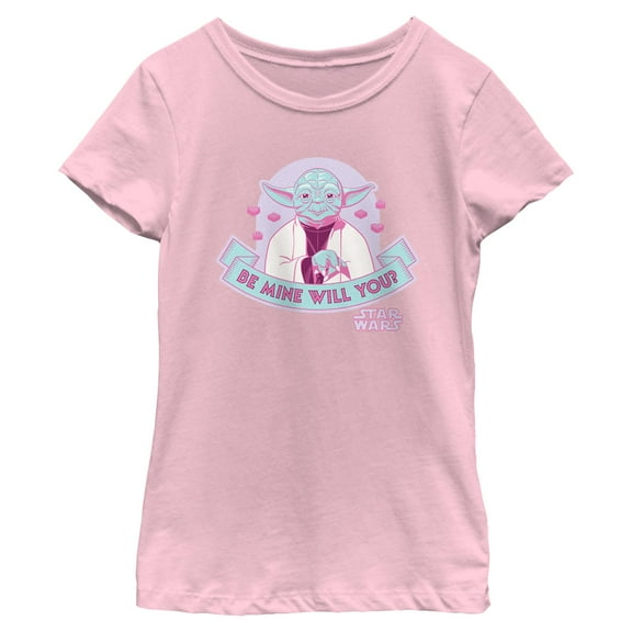 Girl's Star Wars Yoda Be Mine  Graphic T-Shirt