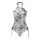 thumbnail image 4 of MKLEKYY Trajes De Baño Completo Mujer Women'S Fashionable Summer Print Sexy Lace Up Detachable Chest Pad Split Swimsuit (4), 4 of 5