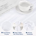 thumbnail image 4 of 10 Pies Chifón Mesa Camino, 28 x 120 Pulgadas Rústico Gasa Mantel Transparente Boda Mesa Camino para Boda Nupcial Fiesta Mesa Decoraciones, Blanqueador Blanco, 4 of 6
