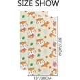 thumbnail image 3 of 2 Pack Premium Hand Towels - Ultra Soft & Highly Absorbent - Cute Foxes Absorbent Washcloths for Bathroom Hotel Kitchen 30x15in, 3 of 6