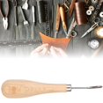 thumbnail image 1 of Awl, Elm Handle Awl Tool Scratch Awl with High Hardness for Leather Punching, 1 of 7