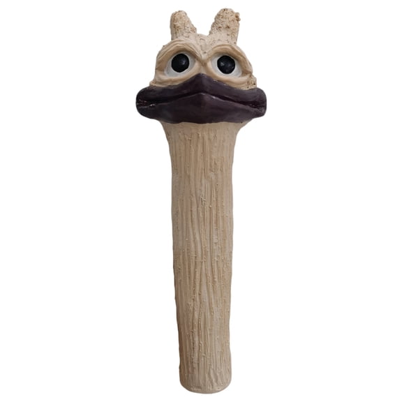 Animal Head Statue, 8.7 x 3.1 in, Resin Animal Garden Stake, Realistic Hidden Funny Courtyard Bird Sculpture Outdoor Decorative, Long Neck Yard Art for Patios, Lawns, Gardens