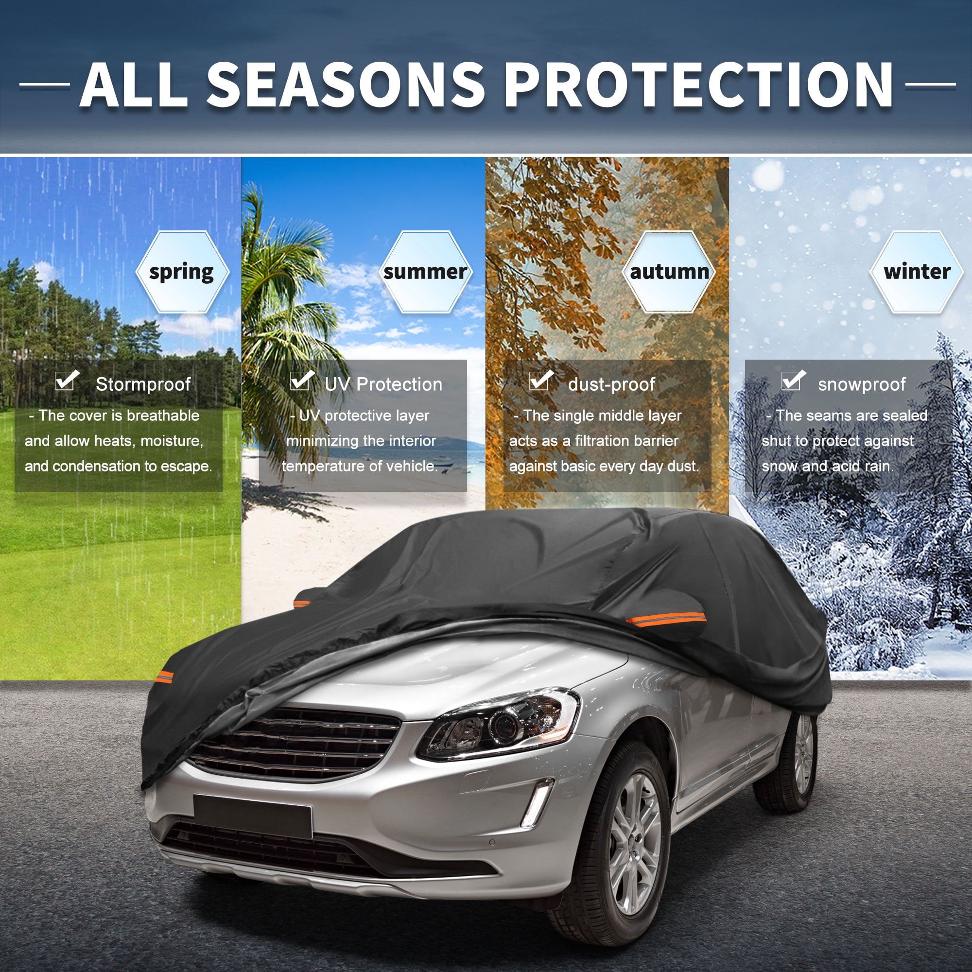 Unique Bargains 210D-PU Car Cover for Volvo XC60