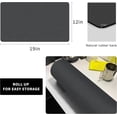 thumbnail image 3 of Coffee Maker Mat for Countertops, Coffee Bar Accessories Fit Under Coffee Machine Mat 19"x12"Rubber Backed Coffee Pots - Table Mat under Appliance, Kitchen Counter Coffee Dish Drying Mat, Dark Gray, 3 of 8