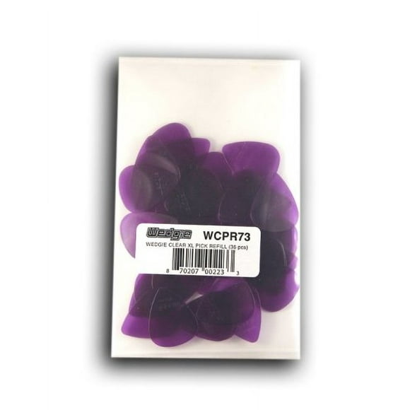 Wedgie WCPR73 0.73mm Wedgie Clear Pick Refill, 36 Pieces, Purple